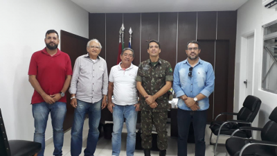 Prefeito Municipal de Paulo Afonso realizou uma reunião de coordenação do dia 7 setembro e Copa Vela com o Comandante da 1ª Companhia de Infantaria