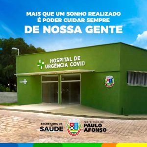 Prefeitura entrega Hospital de Urgencia COVID-19 nesta quarta-feira (29)