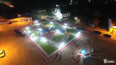 Prefeitura de Glória realiza entrega de praça e revitalização da quadra no Povoado Olhos D’água de Souza