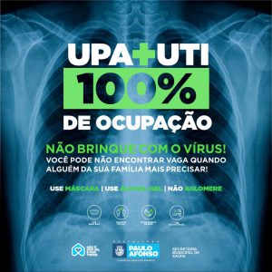 Paulo Afonso-BA: UTI do HMPA e UPA covid atingiram 100% de ocupação.