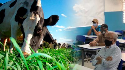 Luiz de Deus esteve presente na abertura do curso de Nutrição para Vaca de Leite para os produtores do Riacho, nesta quarta-feira (4).