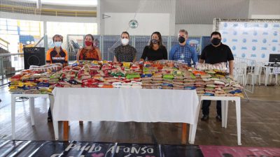 Evento Pedal Solidário realiza doação de mais de 600 quilos de alimentos