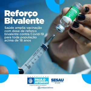 Vacina bivalente é ampliada para pessoas acima de 18 anos