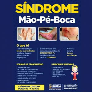 Secretaria de Saúde comunica a população gloriense de surto Impetigo e Síndrome PÉ-MÃO-BOCA (Enterovirose)