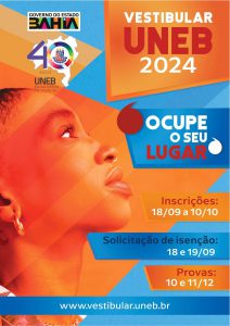 Inscrições abertas para o Vestibular UNEB 2024 até 10 de outubro; veja vagas em Paulo Afonso-BA