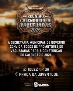 Prefeitura de Glória promove reunião com promotores de vaquejadas do município